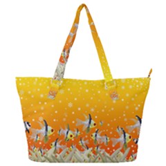 Fish Snow Coral Fairy Tale Full Print Shoulder Bag by HermanTelo