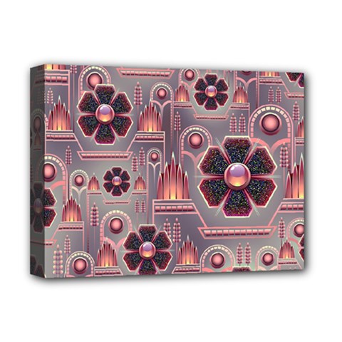 Floral Flower Stylised Deluxe Canvas 16  X 12  (stretched) 