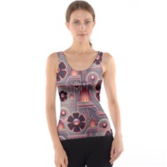 Floral Flower Stylised Tank Top