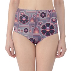 Floral Flower Stylised Classic High-waist Bikini Bottoms