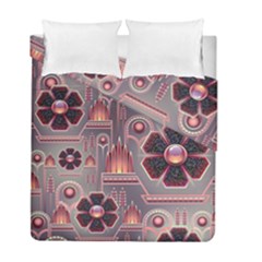 Floral Flower Stylised Duvet Cover Double Side (full/ Double Size)