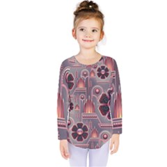 Floral Flower Stylised Kids  Long Sleeve Tee