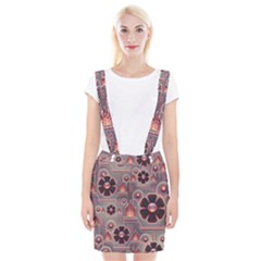 Floral Flower Stylised Braces Suspender Skirt