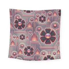 Floral Flower Stylised Square Tapestry (small) by HermanTelo