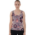 Floral Flower Stylised Velvet Tank Top View1