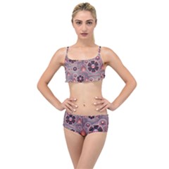 Floral Flower Stylised Layered Top Bikini Set by HermanTelo