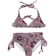 Floral Flower Stylised Kids  Classic Bikini Set