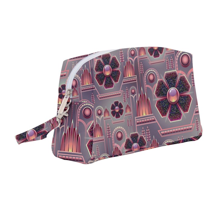 Floral Flower Stylised Wristlet Pouch Bag (Medium)