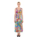 Floral Flowers Abstract Art Sleeveless Maxi Dress View1