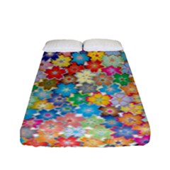 Floral Flowers Abstract Art Fitted Sheet (full/ Double Size)