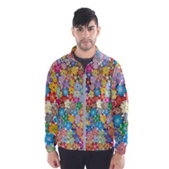 Floral Flowers Abstract Art Men s Windbreaker