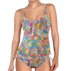 Floral Flowers Abstract Art Tankini Set