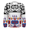 Folk Art Fabric Men s Long Sleeve Tee View1