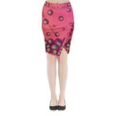 Funny Texture Midi Wrap Pencil Skirt