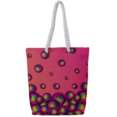 Funny Texture Full Print Rope Handle Tote (small)