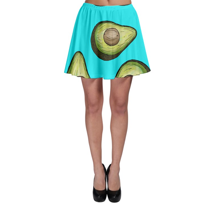 Fruite Avocado Skater Skirt