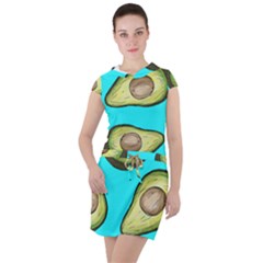 Fruite Avocado Drawstring Hooded Dress