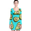 Fruite Avocado Long Sleeve Velvet Bodycon Dress View1