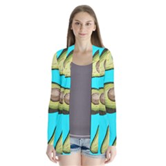 Fruite Avocado Drape Collar Cardigan