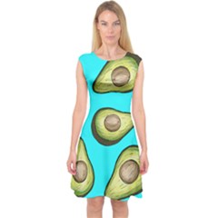 Fruite Avocado Capsleeve Midi Dress