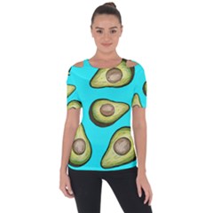 Fruite Avocado Shoulder Cut Out Short Sleeve Top