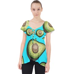 Fruite Avocado Lace Front Dolly Top