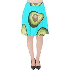 Fruite Avocado Velvet High Waist Skirt by HermanTelo