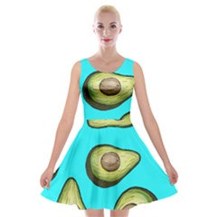 Fruite Avocado Velvet Skater Dress by HermanTelo