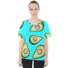 Fruite Avocado V-neck Dolman Drape Top by HermanTelo