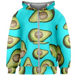 Fruite Avocado Kids  Zipper Hoodie Without Drawstring