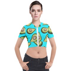 Fruite Avocado Short Sleeve Cropped Jacket by HermanTelo