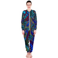 Fractal Abstract Line Wave Onepiece Jumpsuit (ladies) 