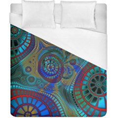 Fractal Abstract Line Wave Duvet Cover (california King Size)