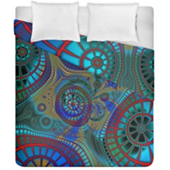 Fractal Abstract Line Wave Duvet Cover Double Side (california King Size)