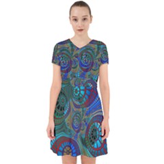 Fractal Abstract Line Wave Adorable In Chiffon Dress by HermanTelo