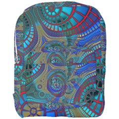 Fractal Abstract Line Wave Full Print Backpack