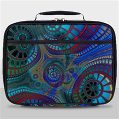 Fractal Abstract Line Wave Full Print Lunch Bag