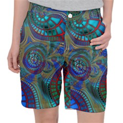 Fractal Abstract Line Wave Pocket Shorts