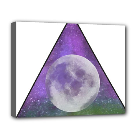 Form Triangle Moon Space Deluxe Canvas 20  X 16  (stretched)