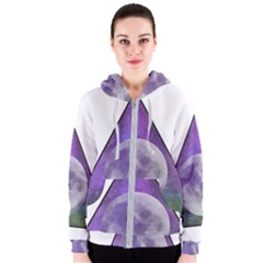 Form Triangle Moon Space Women s Zipper Hoodie