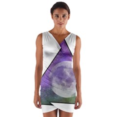 Form Triangle Moon Space Wrap Front Bodycon Dress by HermanTelo