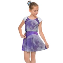 Form Triangle Moon Space Kids  Cap Sleeve Dress by HermanTelo