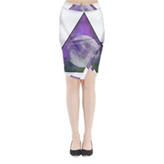 Form Triangle Moon Space Midi Wrap Pencil Skirt