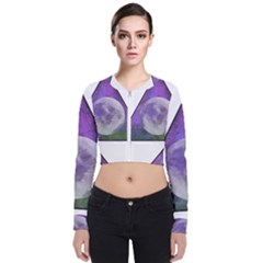 Form Triangle Moon Space Long Sleeve Zip Up Bomber Jacket