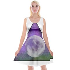 Form Triangle Moon Space Reversible Velvet Sleeveless Dress by HermanTelo