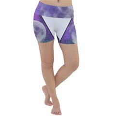 Form Triangle Moon Space Lightweight Velour Yoga Shorts by HermanTelo