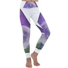 Form Triangle Moon Space Kids  Lightweight Velour Classic Yoga Leggings