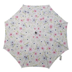 Floral Pink Blue Hook Handle Umbrellas (large)