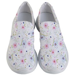 Floral Pink Blue Women s Lightweight Slip Ons