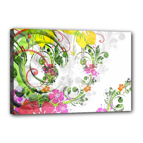 Flowers Floral Canvas 18  X 12  (stretched)